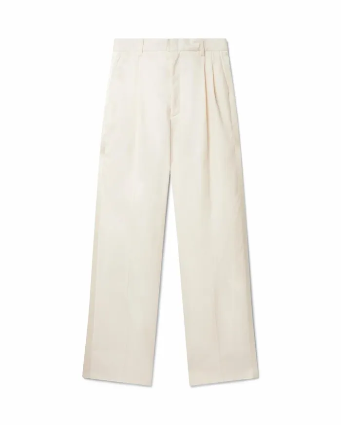 Tailoring Women Casablanca Paris OffWhite Wide Leg Trousers