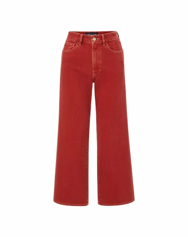 Taylor Cropped WideLeg Jean Brick Red Women Veronica Beard Jeans Taylor Cropped WideLeg Jean Brick Red Women Veronica Beard Jeans