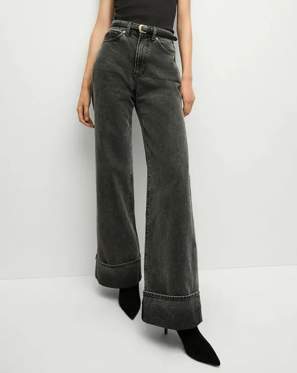 Taylor Cuffed WideLeg Jean Stoned Washed Onyx Women Veronica Beard Jeans Taylor Cuffed WideLeg Jean Stoned Washed Onyx Women Veronica Beard Jeans
