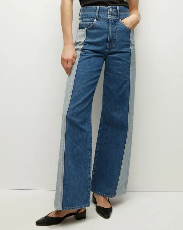Taylor TwoTone WideLeg Jean Neptune Women Veronica Beard Jeans Taylor TwoTone WideLeg Jean Neptune Women Veronica Beard Jeans