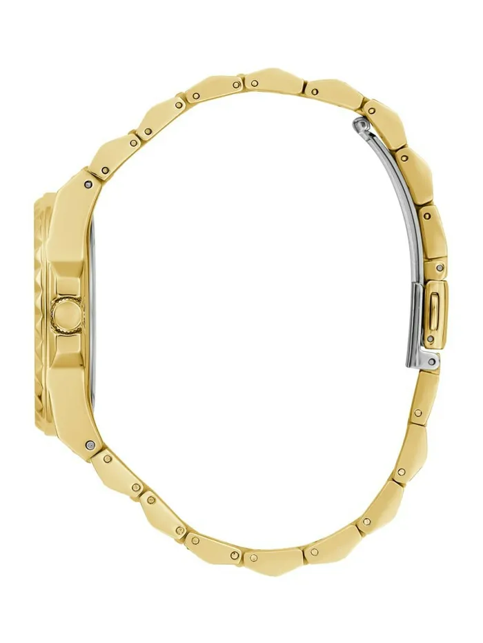 Textured GoldTone Analog Watch Gold Watches GUESS Women