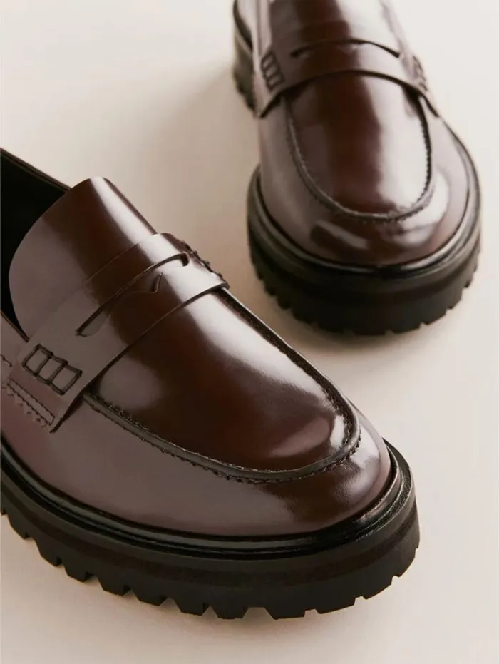 The Reformation Agathea Chunky Loafer Espresso Leather 8211 Shoes