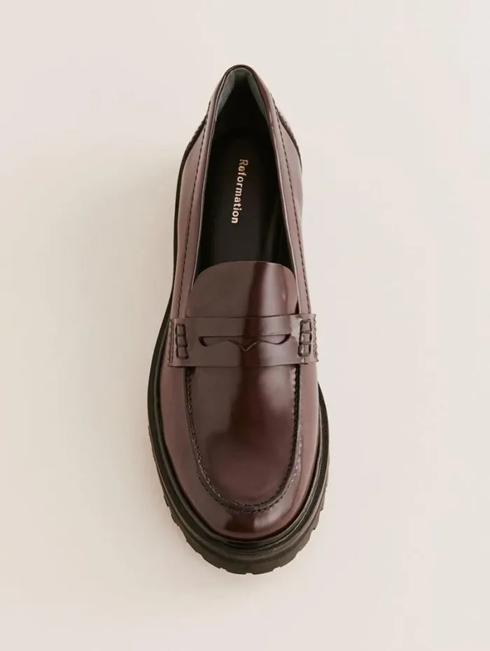 The Reformation Agathea Chunky Loafer Espresso Leather 8211 Shoes