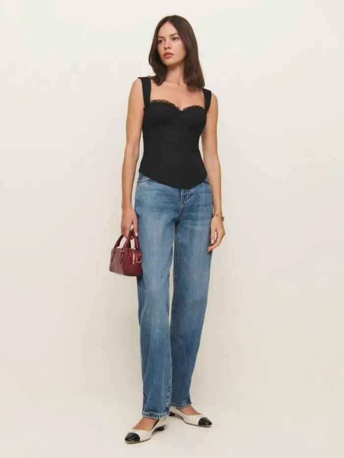 The Reformation Alisa Top Black 8211 Clothing