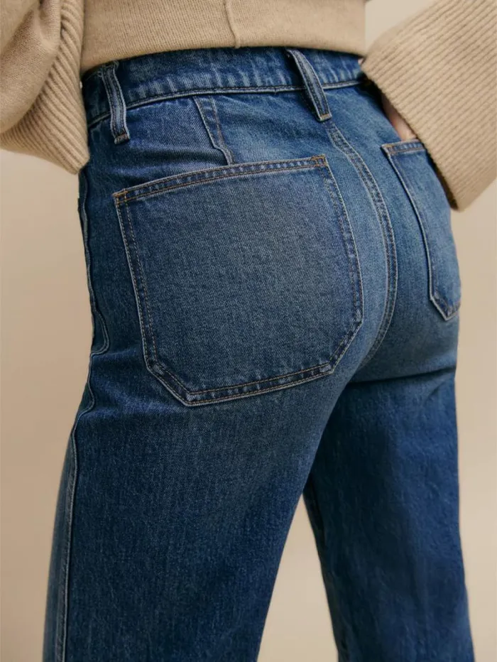 The Reformation Alyssa High Rise Wide Leg Long Jeans Mellusine 8211 Clothing