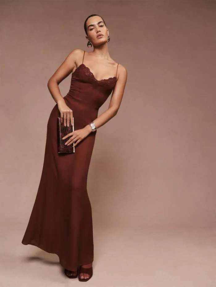 The Reformation Anett Dress Chianti 8211 Weddings