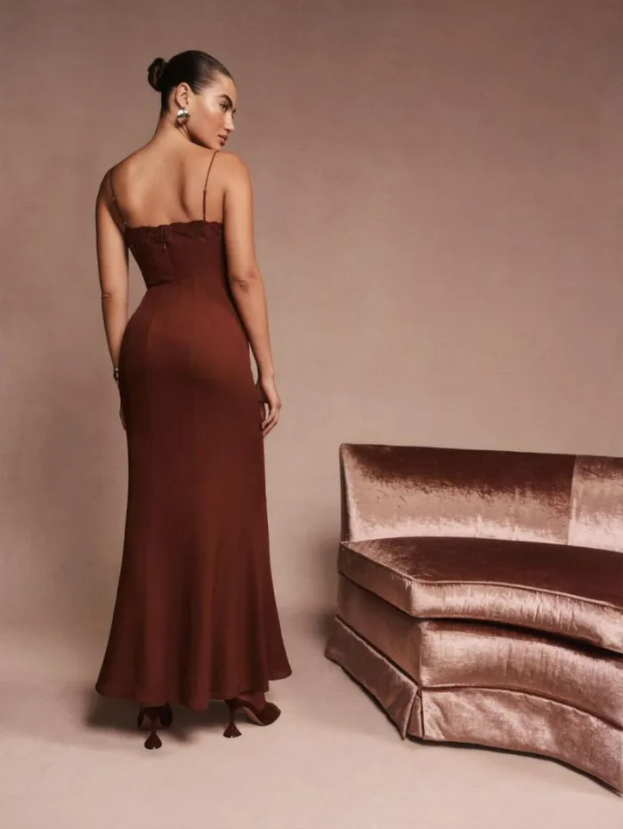 The Reformation Anett Dress Chianti 8211 Weddings