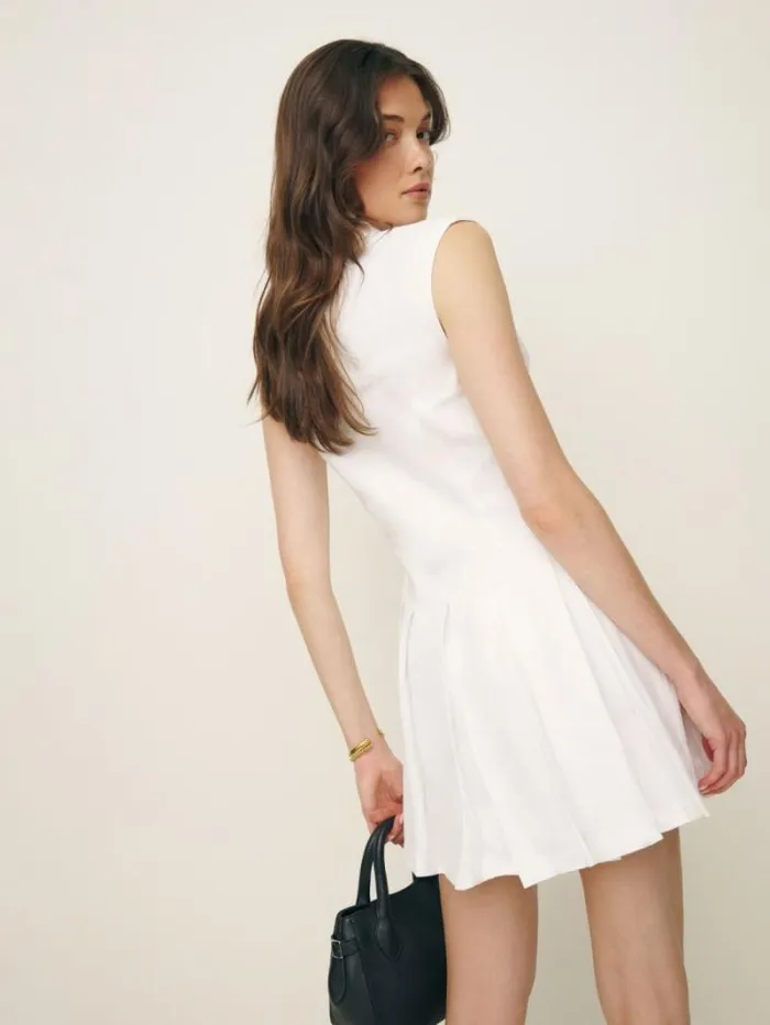 The Reformation Arella Linen Dress White 8211 Clothing
