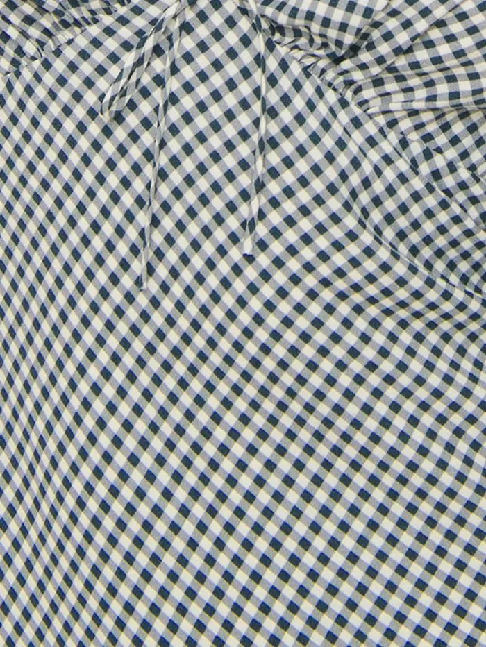 The Reformation Arlie Dress Slate Check 8211 Clothing