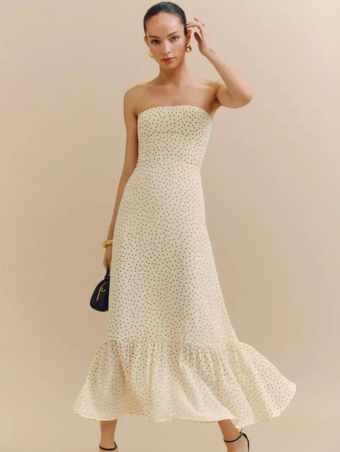 The Reformation Arta Dress Salt And Pepper 8211 Weddings
