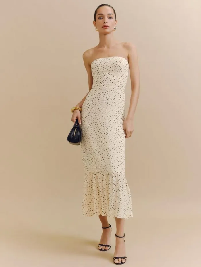 The Reformation Arta Dress Salt And Pepper 8211 Weddings