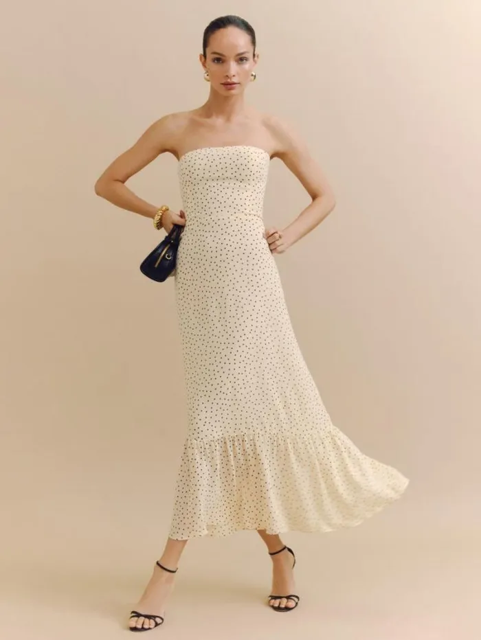The Reformation Arta Dress Salt And Pepper 8211 Weddings