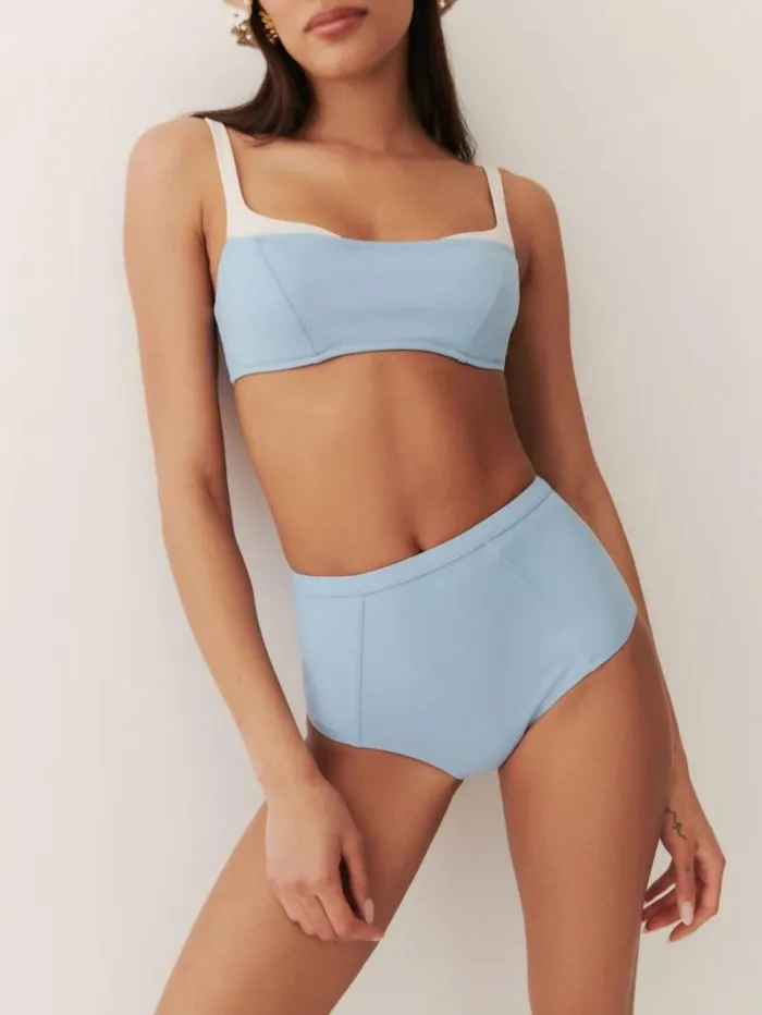 The Reformation Azure Bikini Bottom Mineral 8211 Clothing