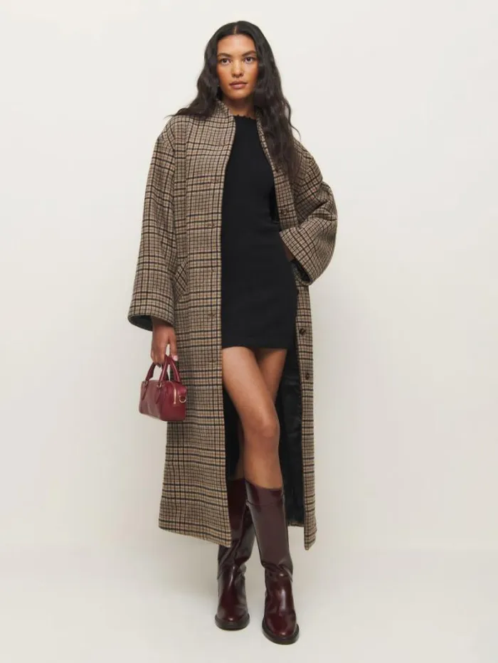 The Reformation Baez Cashmere Mini Dress Black 8211 Clothing