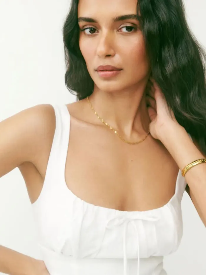 The Reformation Balia Linen Dress White 8211 Clothing