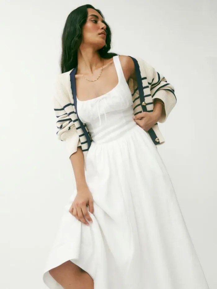 The Reformation Balia Linen Dress White 8211 Clothing