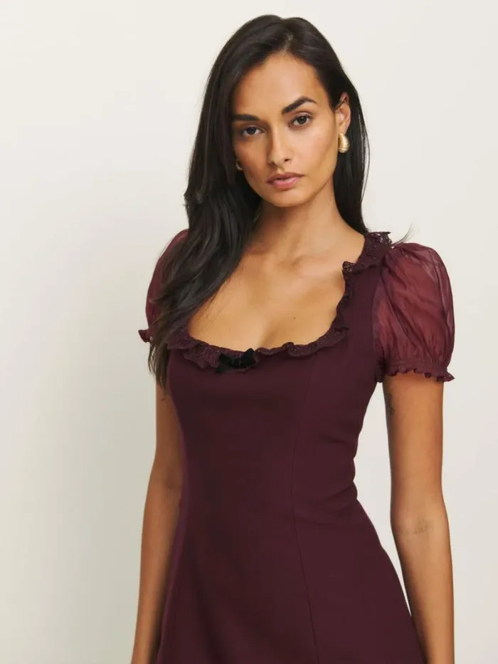 The Reformation Bunny Dress Chianti 8211 Clothing