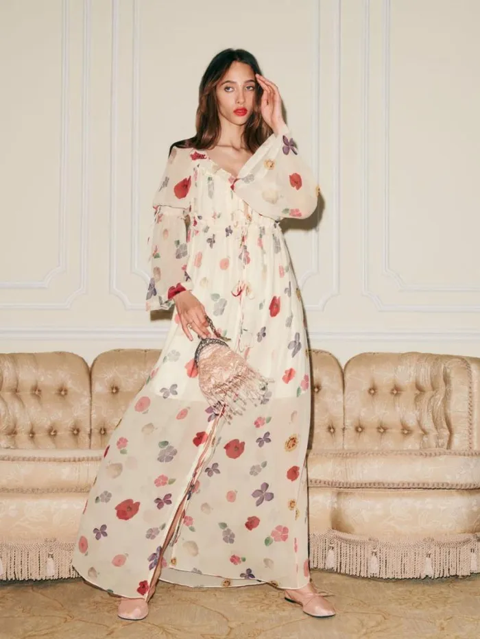 The Reformation Cabrini Dress Derian Floral 8211 Clothing