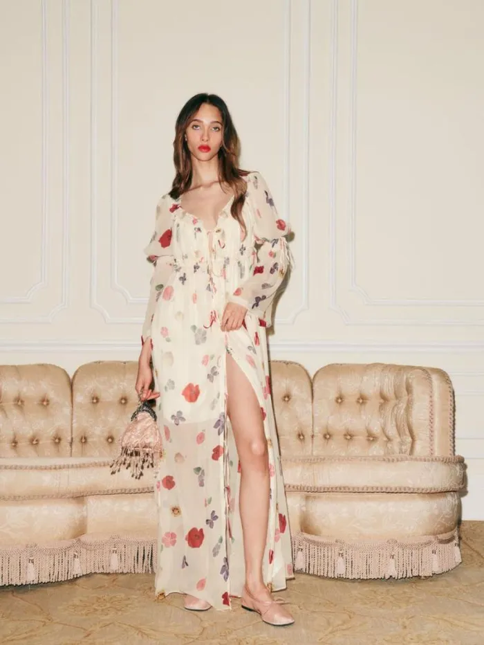 The Reformation Cabrini Dress Derian Floral 8211 Clothing