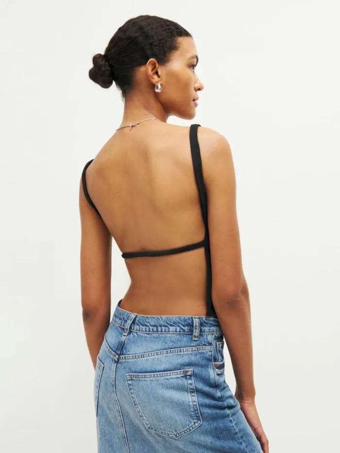 The Reformation Cairo Knit Top Black 8211 Clothing