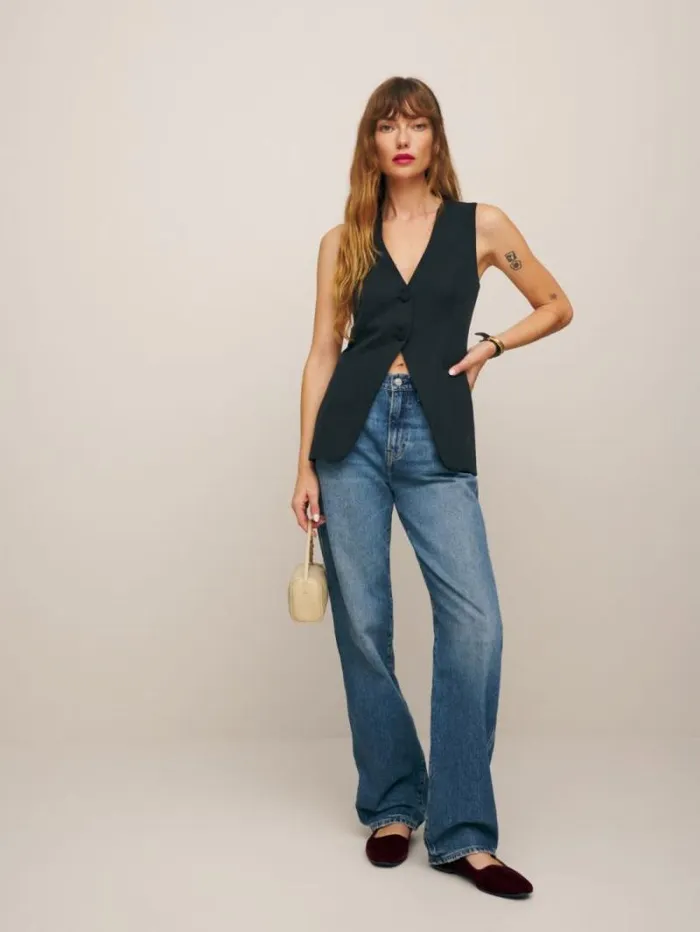The Reformation Casey Vest Black 8211 Clothing