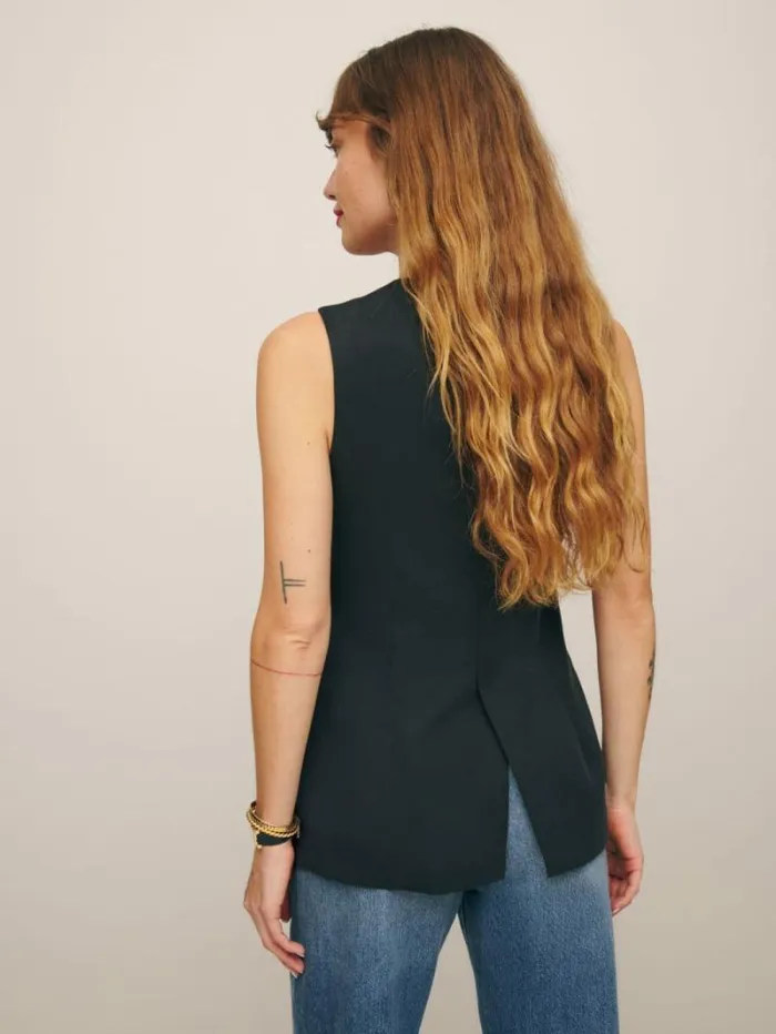 The Reformation Casey Vest Black 8211 Clothing