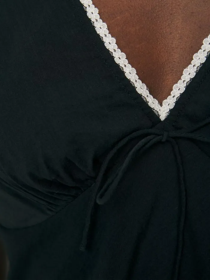 The Reformation Cherry Top Black 8211 Clothing