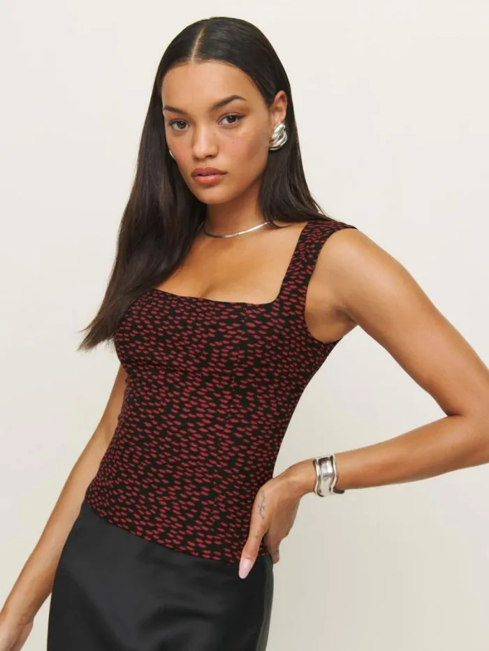 The Reformation Diandra Top French Kiss 8211 Clothing