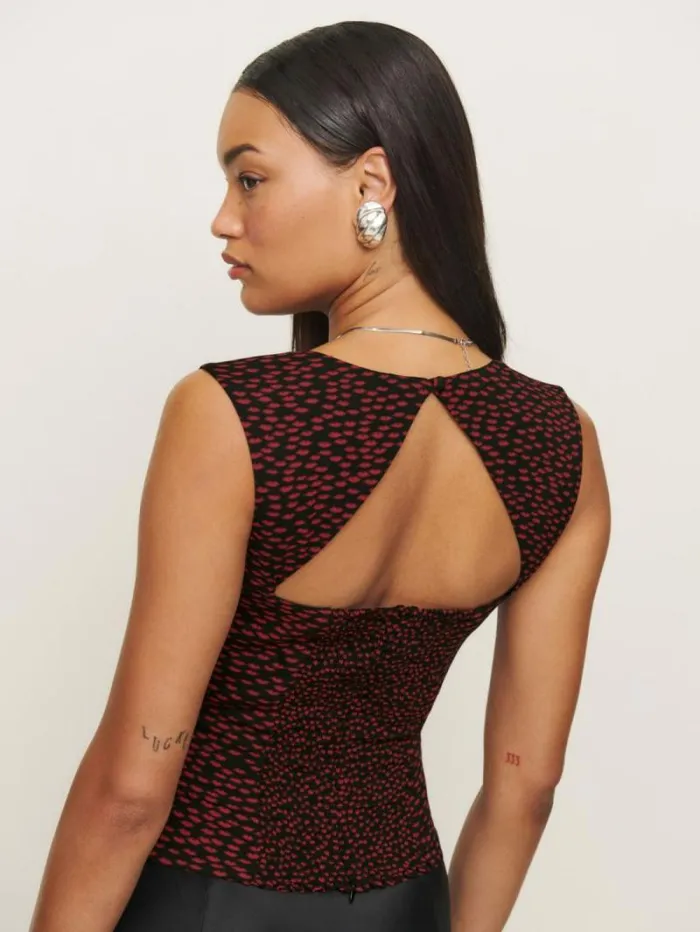 The Reformation Diandra Top French Kiss 8211 Clothing