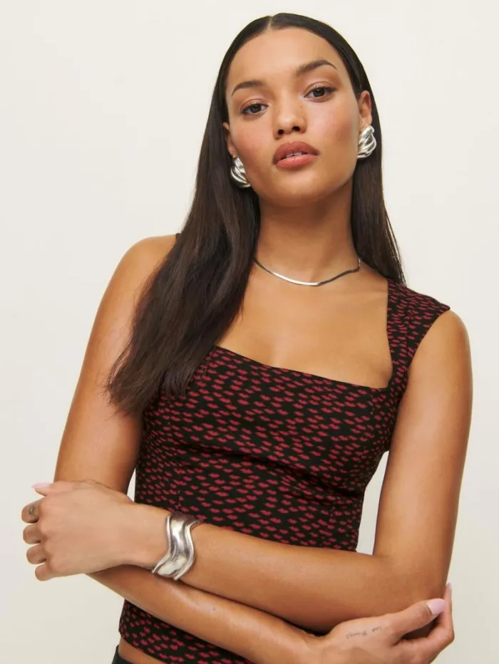 The Reformation Diandra Top French Kiss 8211 Clothing