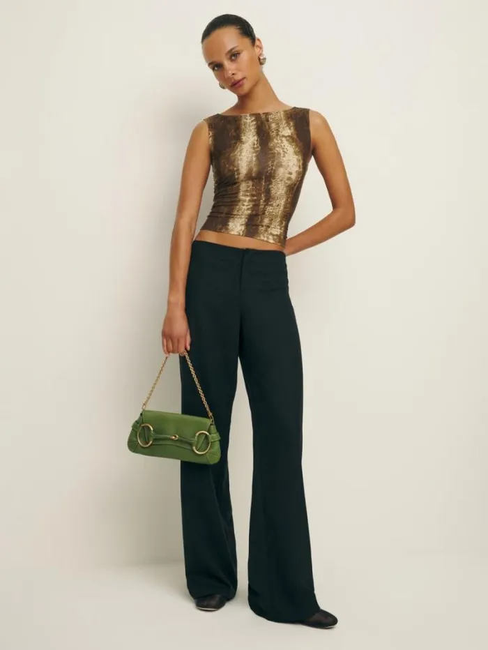 The Reformation Dusk Knit Top Anaconda 8211 Clothing