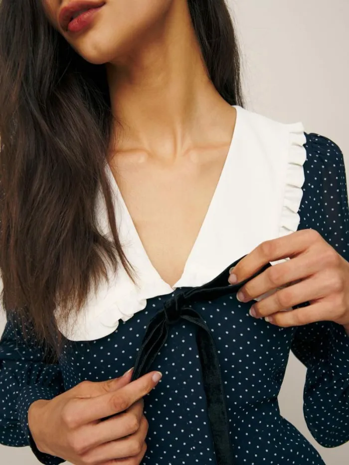 The Reformation Edalene Dress Button 8211 Clothing