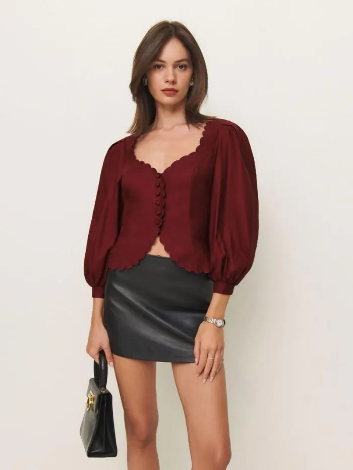 The Reformation Elianna Top Chianti 8211 Clothing