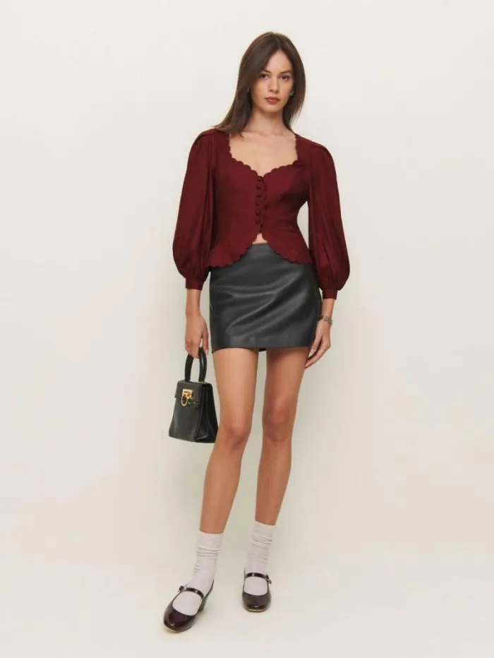 The Reformation Elianna Top Chianti 8211 Clothing