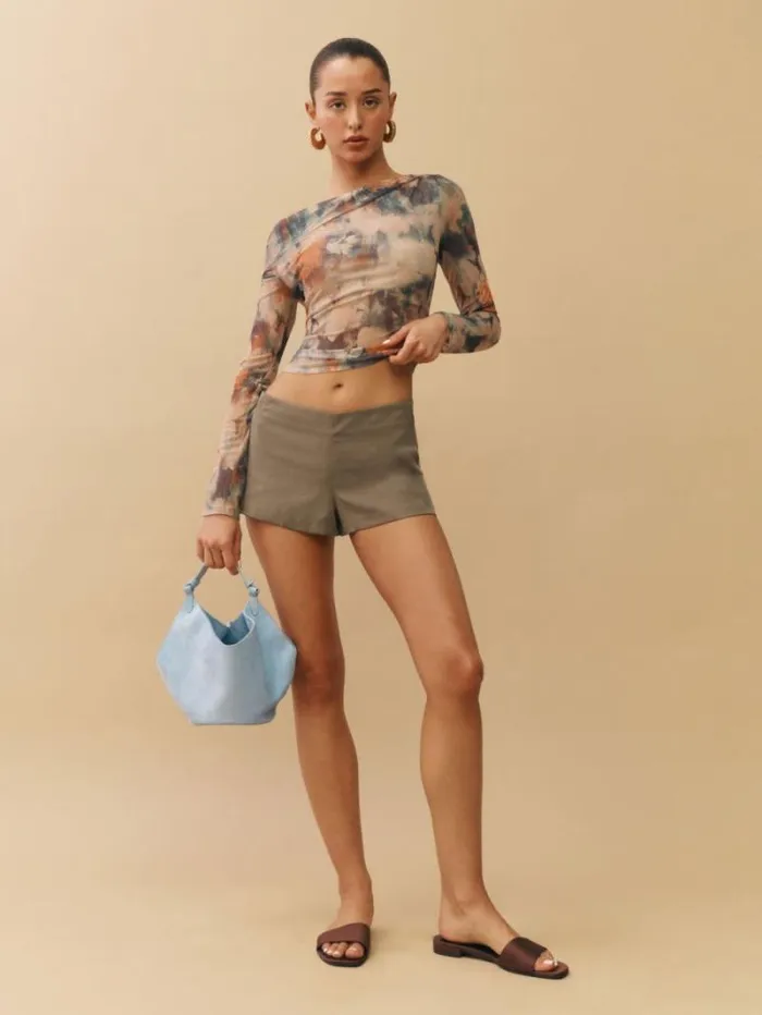 The Reformation Elio Knit Top Reflection 8211 Clothing