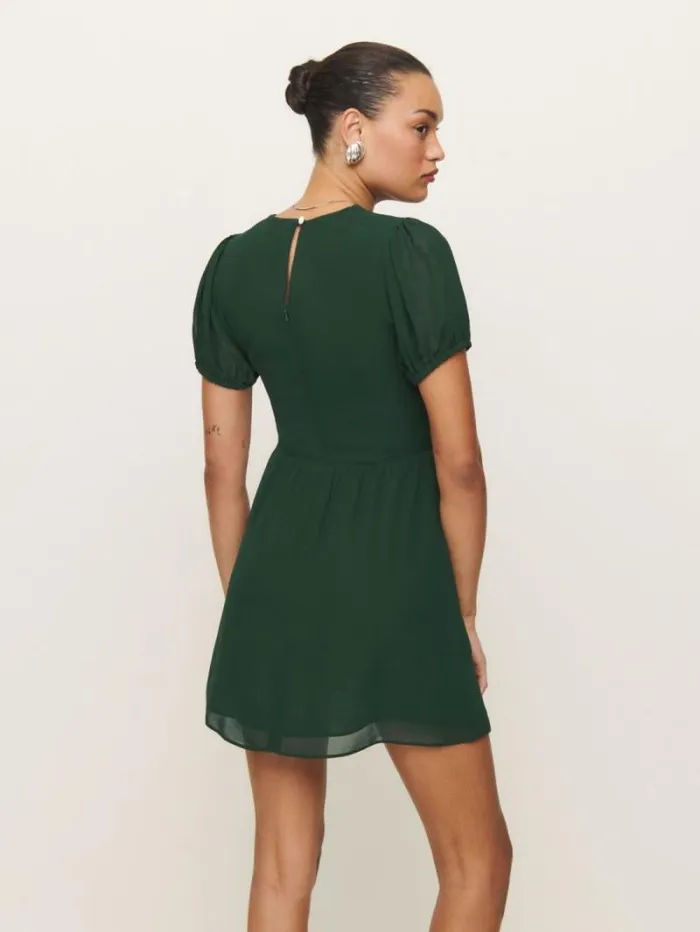 The Reformation Grady Dress Forest 8211 Clothing