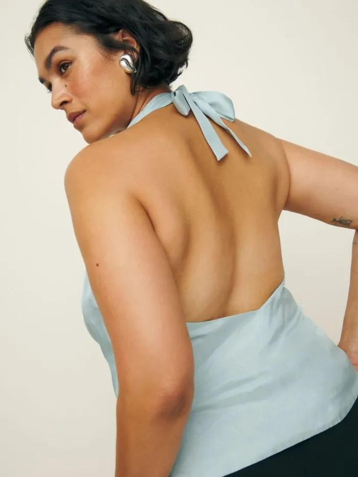 The Reformation Holt Top Es Aqua 8211 Clothing
