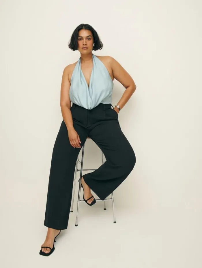 The Reformation Holt Top Es Aqua 8211 Clothing
