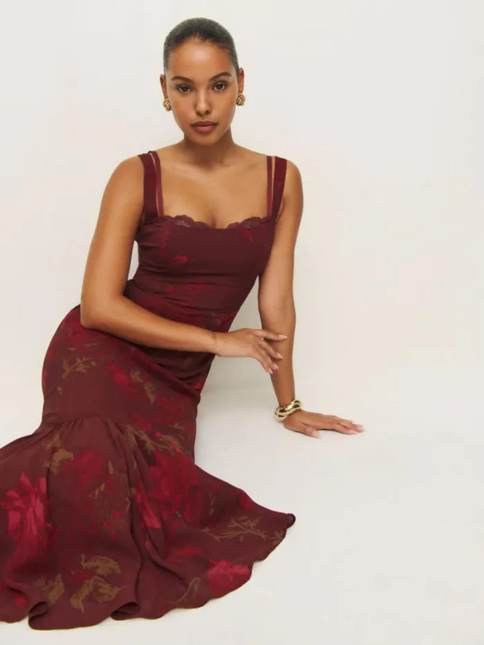 The Reformation Irisa Dress Barcelona Border 8211 ClothingWeddings