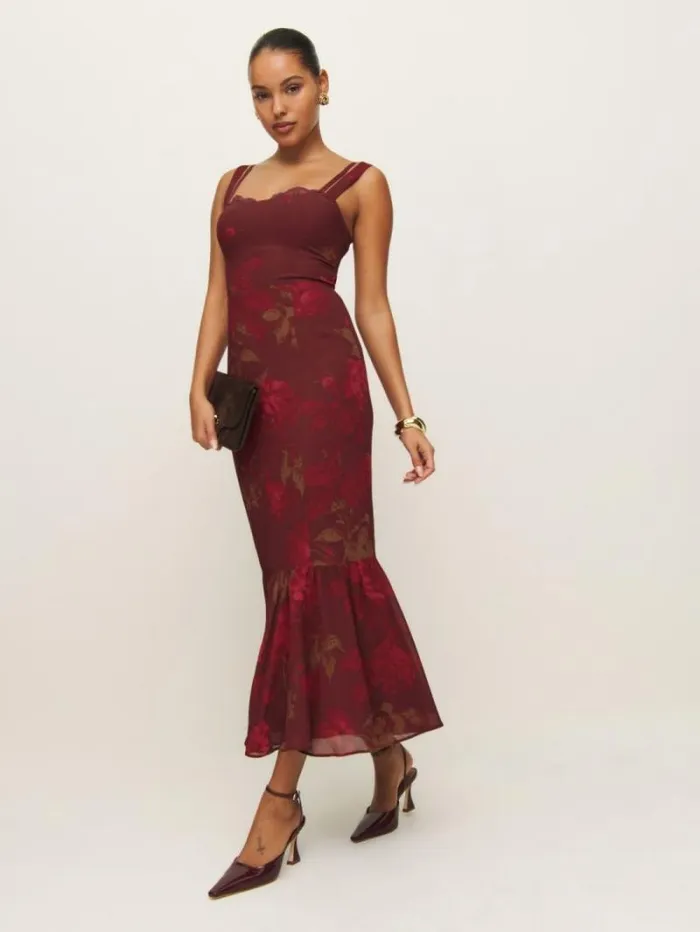 The Reformation Irisa Dress Barcelona Border 8211 ClothingWeddings