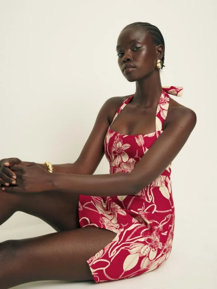 The Reformation Isha Linen Dress Las Dalias 8211 Clothing