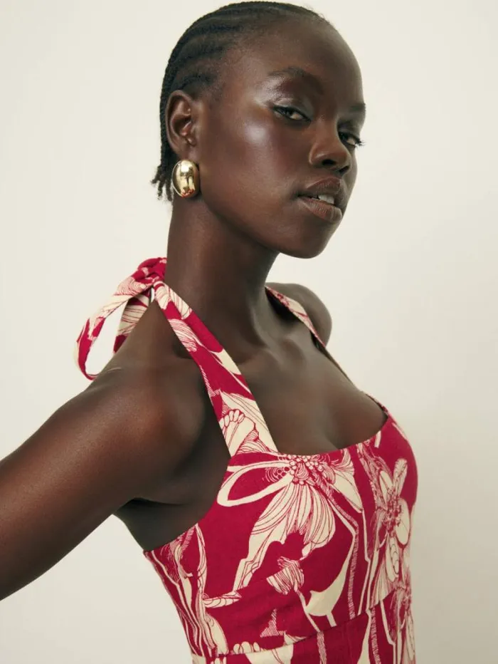 The Reformation Isha Linen Dress Las Dalias 8211 Clothing