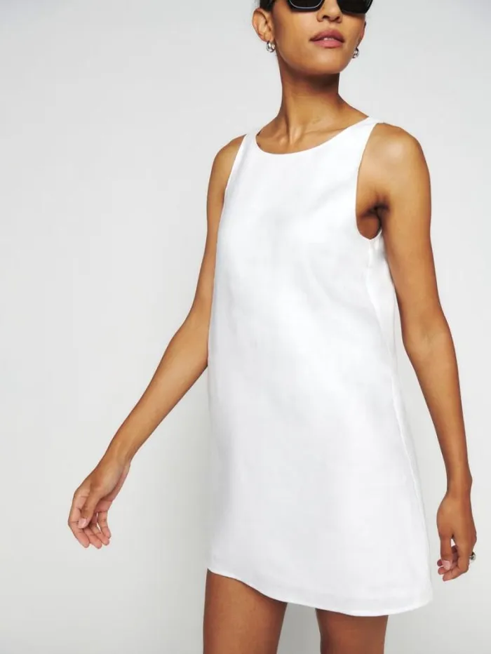 The Reformation Jessi Linen Dress White 8211 Clothing