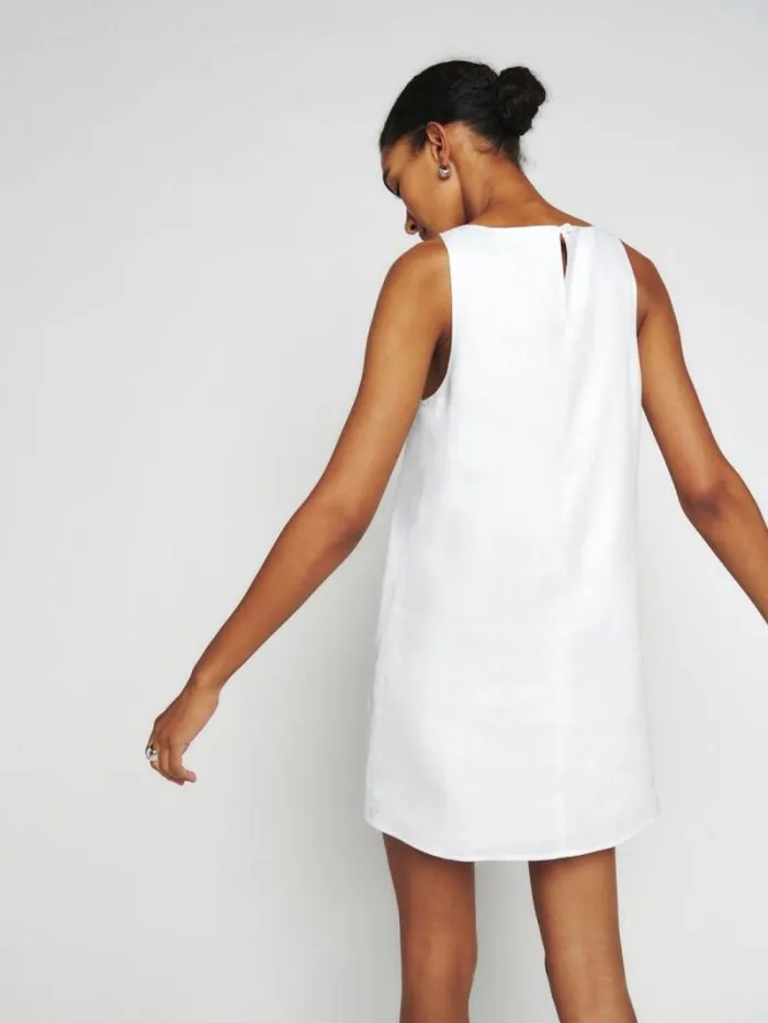 The Reformation Jessi Linen Dress White 8211 Clothing