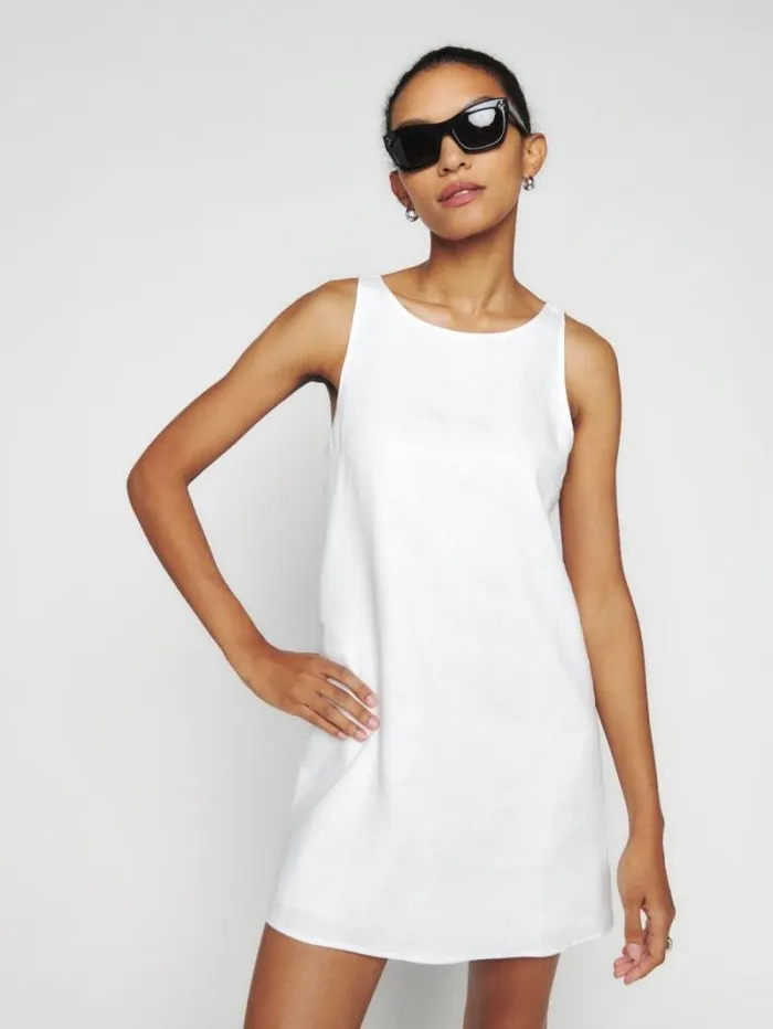 The Reformation Jessi Linen Dress White 8211 Clothing