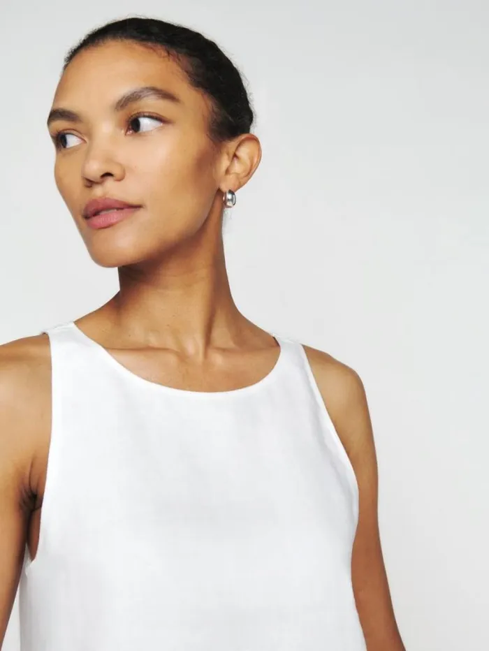 The Reformation Jessi Linen Dress White 8211 Clothing