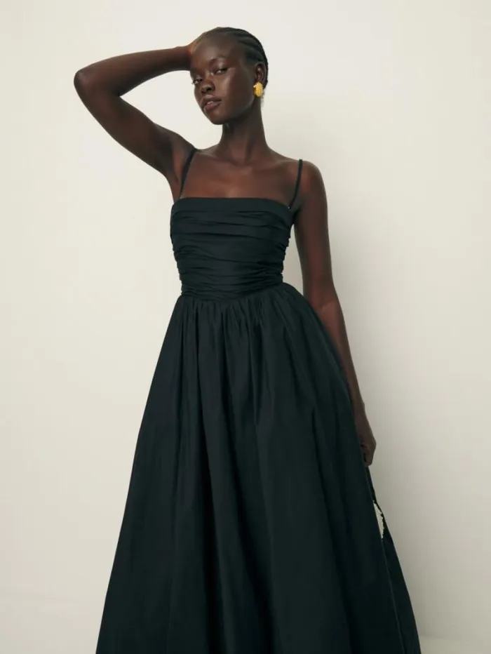 The Reformation Kastoria Dress Black 8211 Weddings