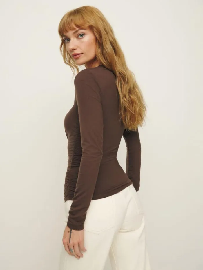 The Reformation Laurel Knit Top Cafe 8211 Clothing