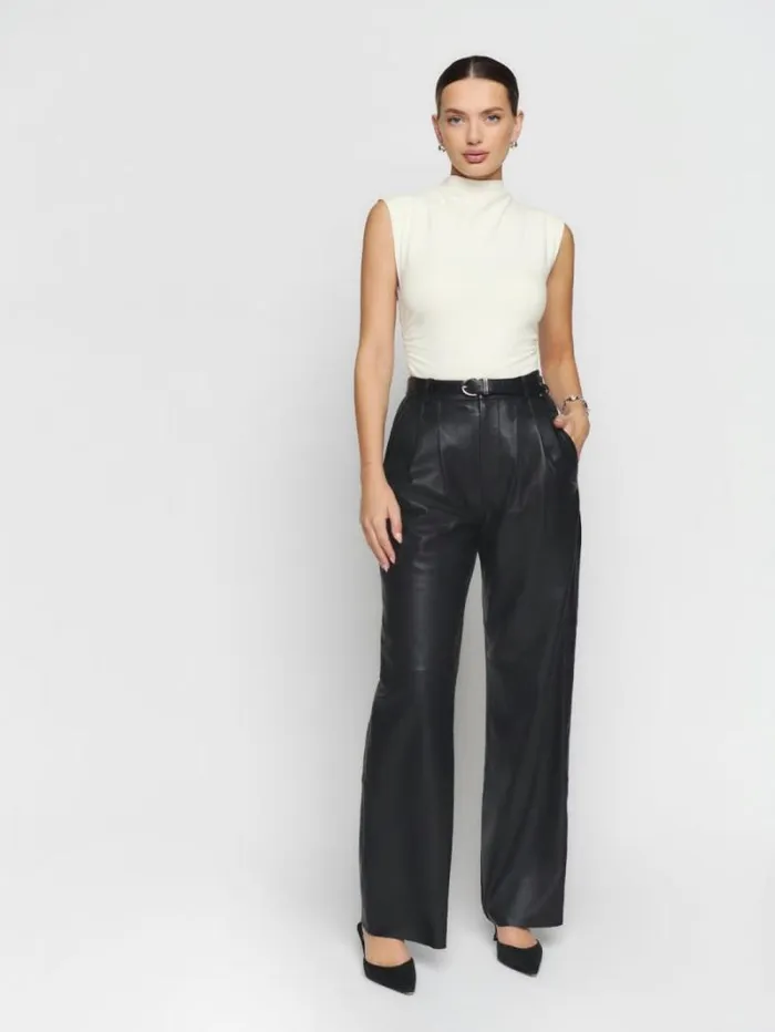 The Reformation Lindy Knit Top Ivory 8211 Clothing