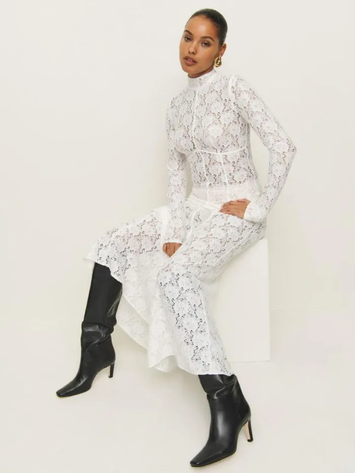 The Reformation Luana Dress White 8211 Clothing